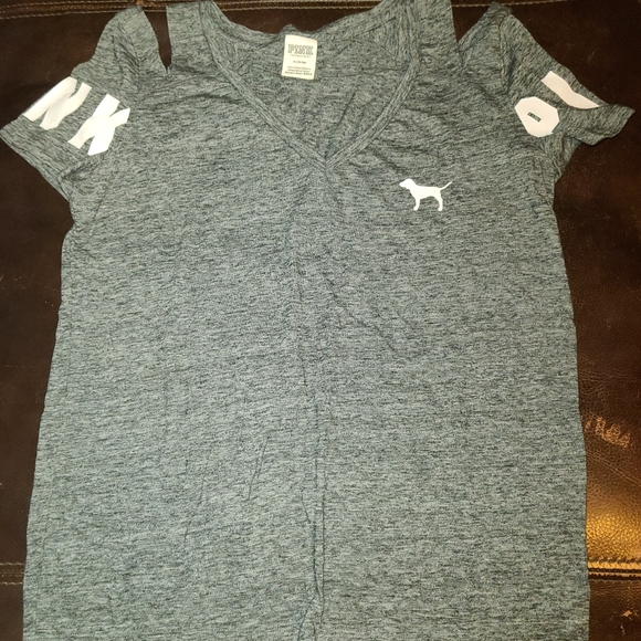 Pink/VS cold shoulder shirt - Picture 2 of 2